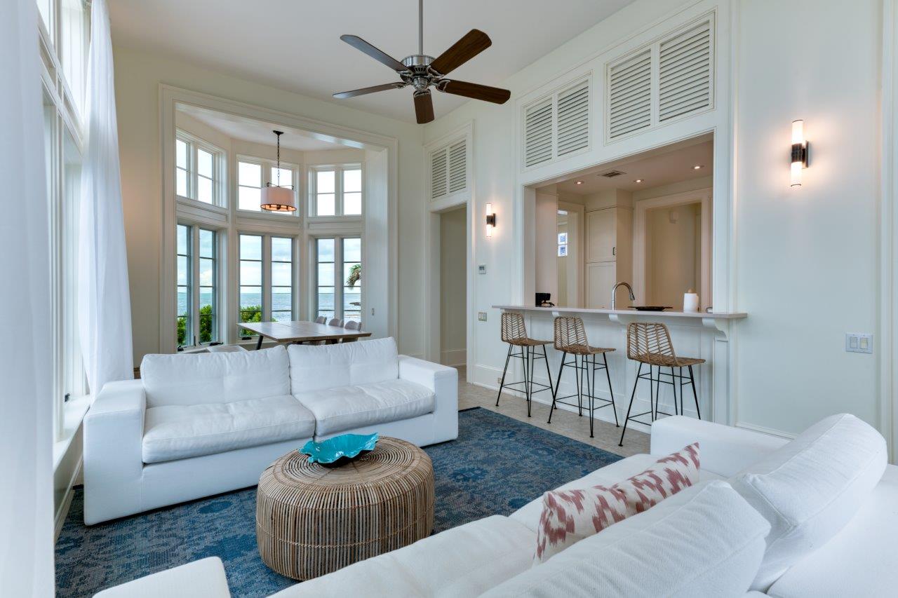 Lands End all inclusive villa ambergris cay living area