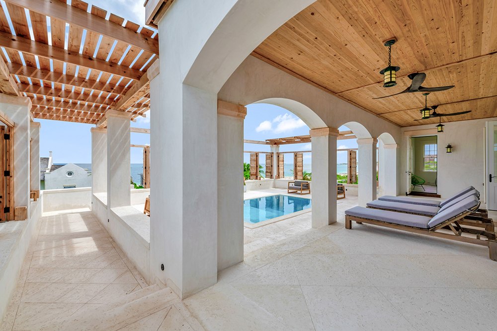 Ambergris Cay All-Inclusive Poseidon Villa - Private Pool Deck Lounge Chairs
