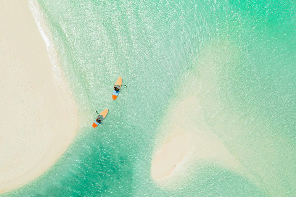 Ambergris-Cay-Aerial-Shot-Kayaking