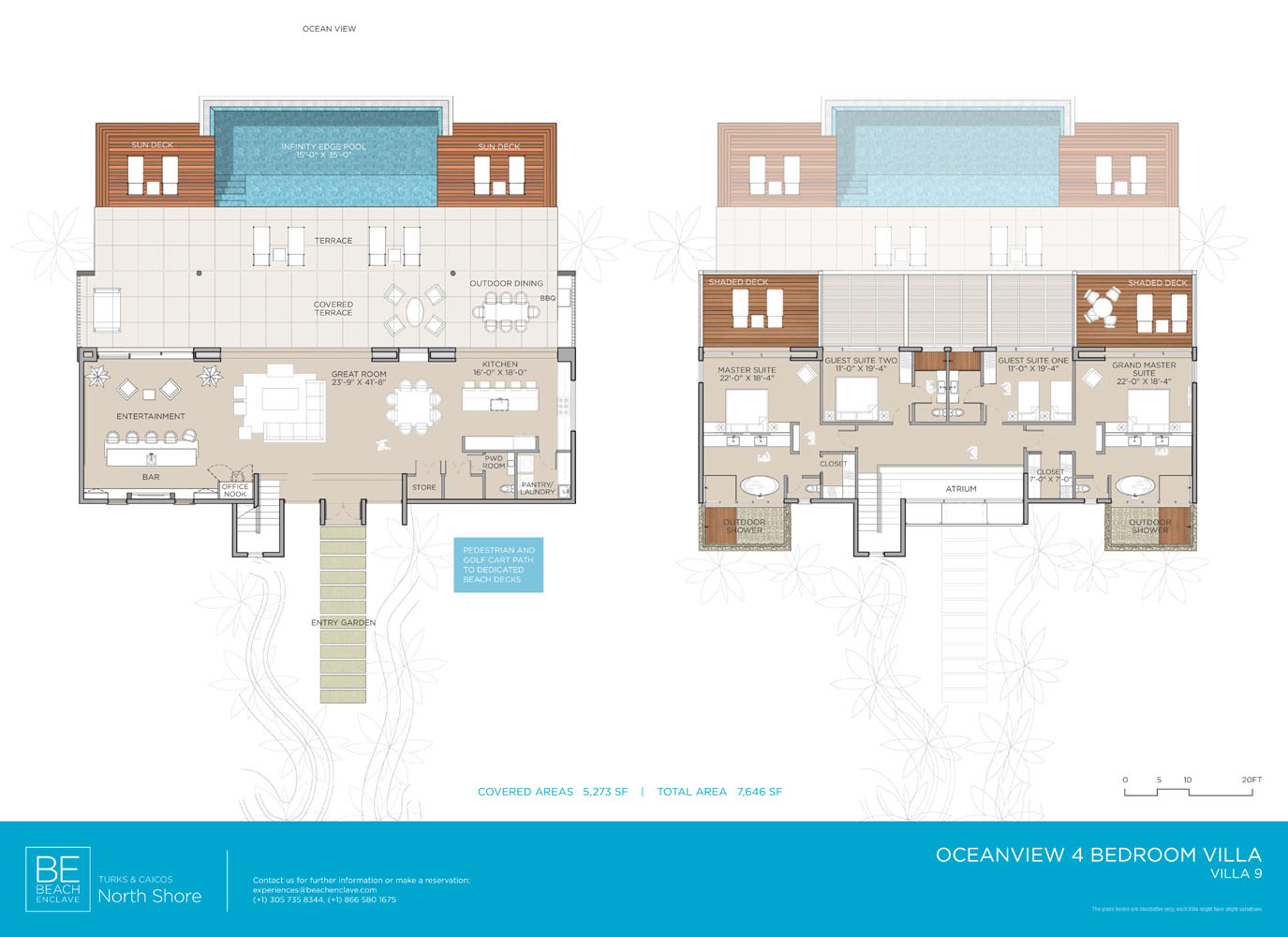 BE North Shore_Floorplan_4 Bedroom Ocean View_Villa 9