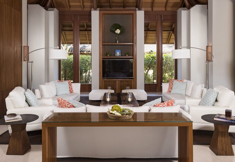 Living Room of Living Pavilion - south facing - pool front- 3 bedroom