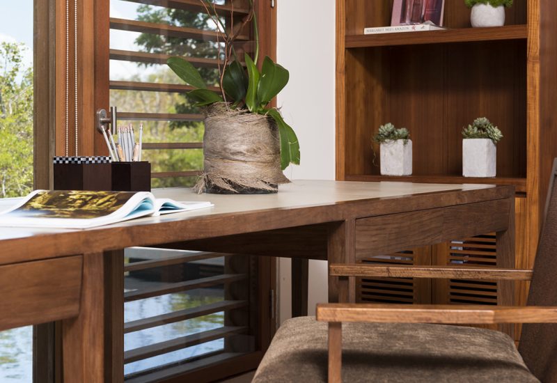 Office detail - facing reflection pond - 4 bedroom